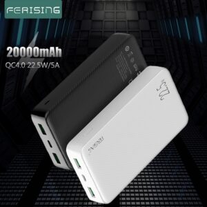 FERISING 20000mAh Power Bank with Lightning Fast Charging
