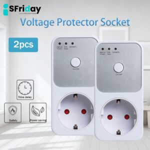 IsFriday 2pcs Surge Safe Protector: Automatic Voltage Stabilizer for 220V Refrigerators